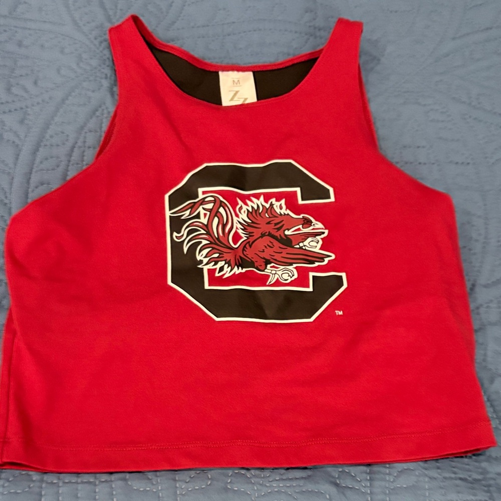 South Carolina Gamecocks Red Cropped Tank Top